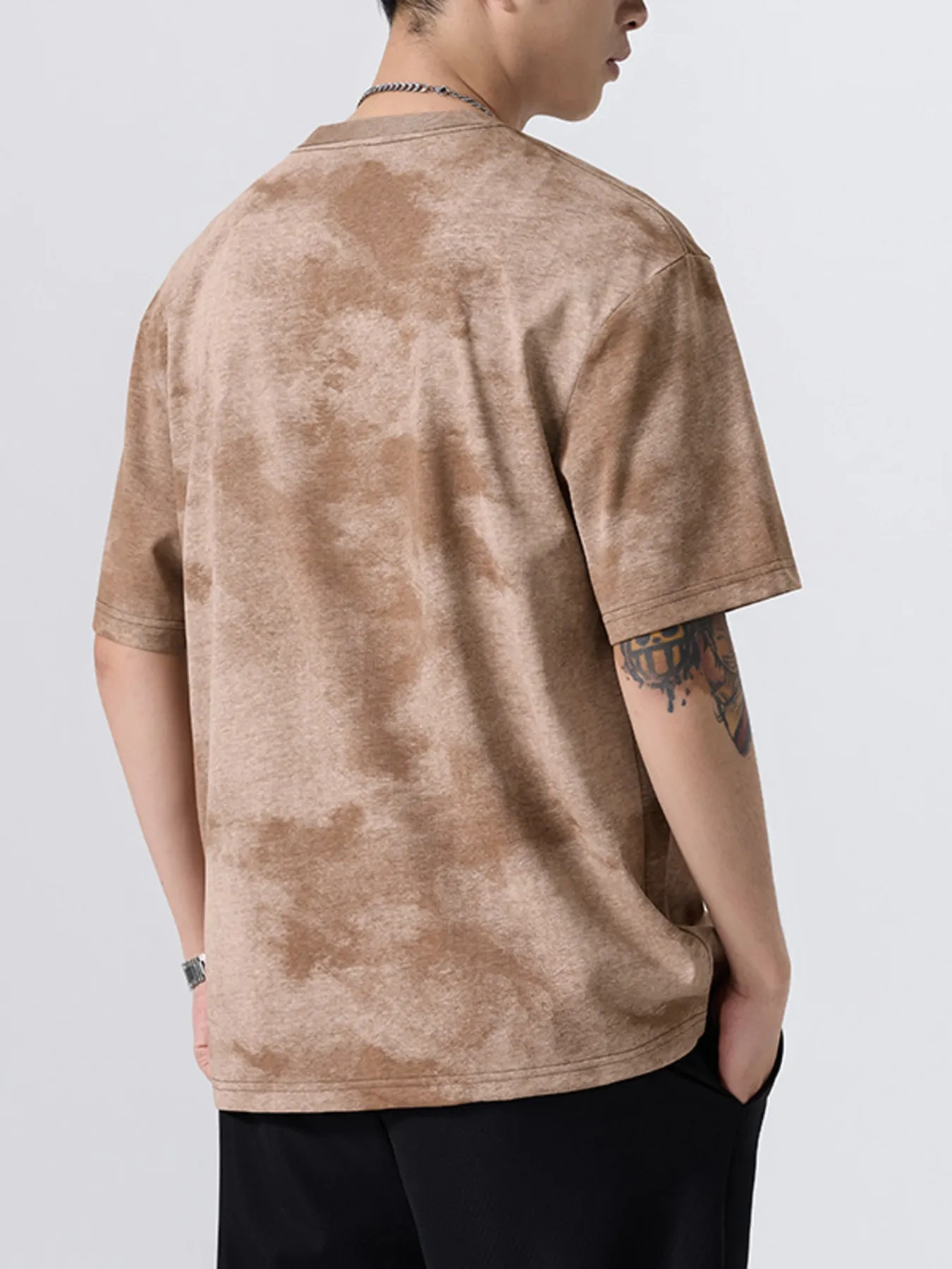 Men's Plus Size Washed Oversized Short Sleeve T-Shirt